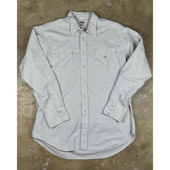 VTG Ruddock Pearl Snap Western Shirt Men’s 17.5/35 Classic Fit Plaid USA Made - Picture 2 of 8
